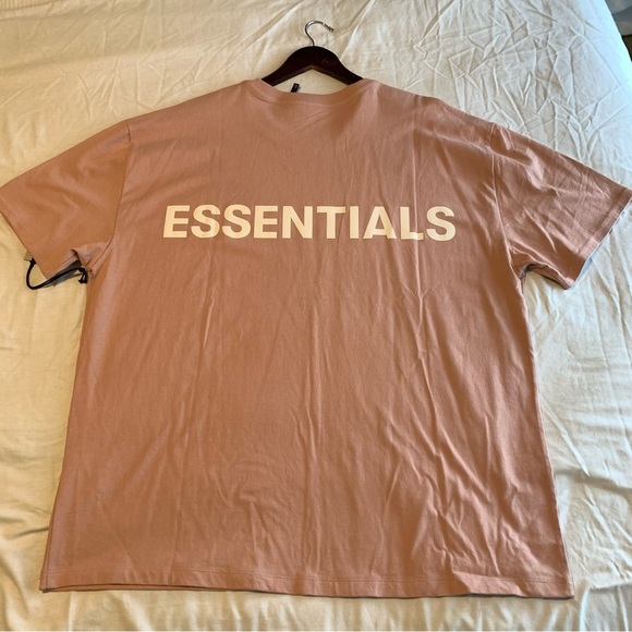 Fear of God FOG Men’s Essentials 3M Logo Blush Pink Boxy XL Shirt Authentic FW19 - Picture 4 of 10